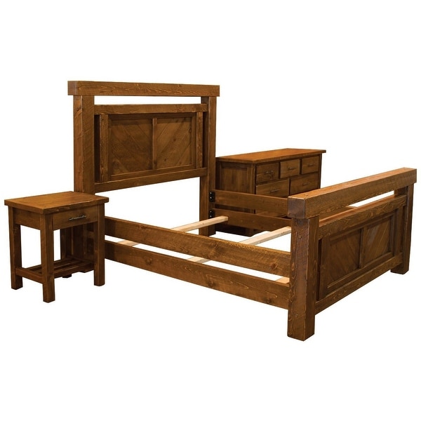 Farmhouse Timber Peg Panel Bedroom Set - - 35381538