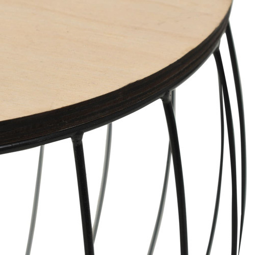 vidaXL Coffee Table Set 3 Piece Round Table for Living Room Poplar Plywood Iron   Contemporary   Coffee Tables   by vidaXL LLC  Houzz