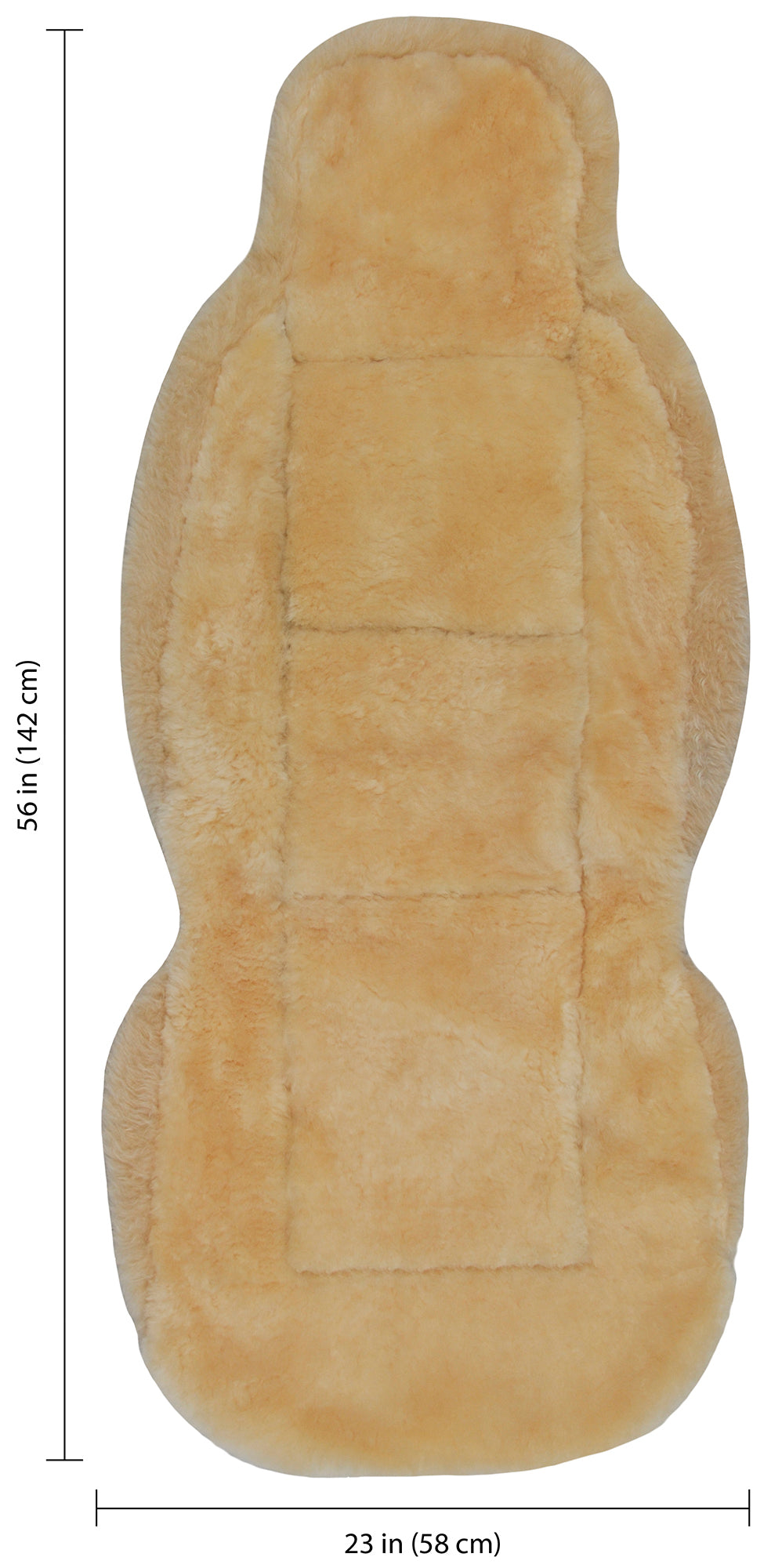 Eurow Sheepskin Seat Cover New XL Design Premium Pelt， Champagne