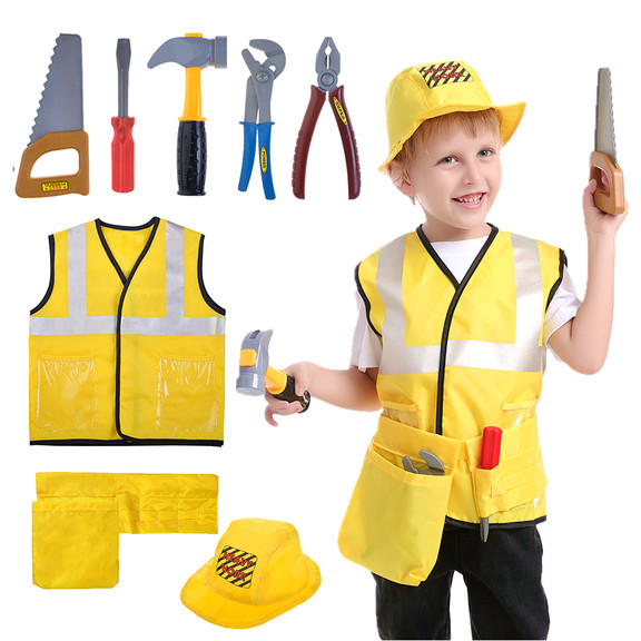 TOPTIE Kids Construction Worker Costume  Includes ...