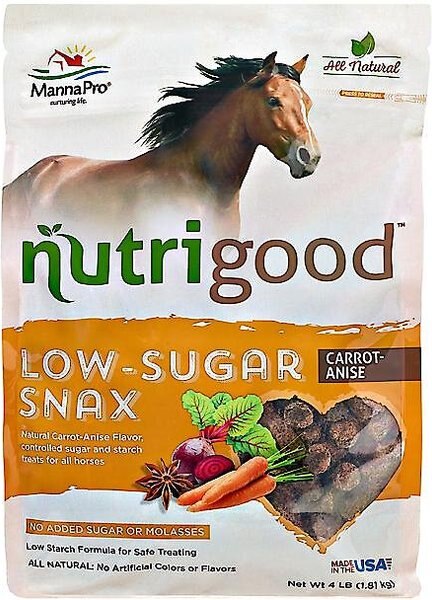 Manna Pro NutriGood Low-Sugar Snax Carrot-Anise Flavor Horse Treats