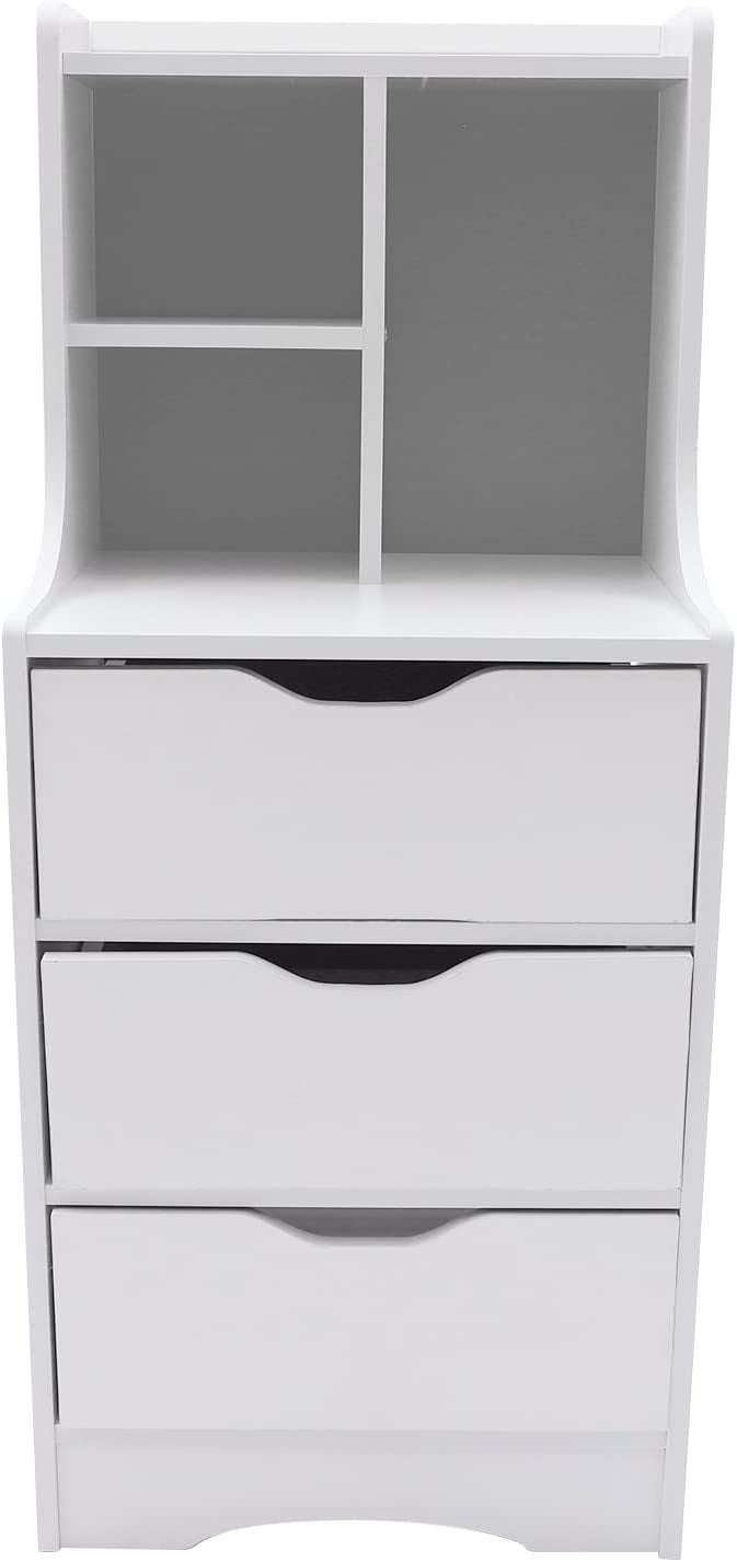 TFCFL Modern Nightstand End Table for Bedroom,Multifunctional Bedside Cabinet Bedroom Storage and 3 Drawer Furniture