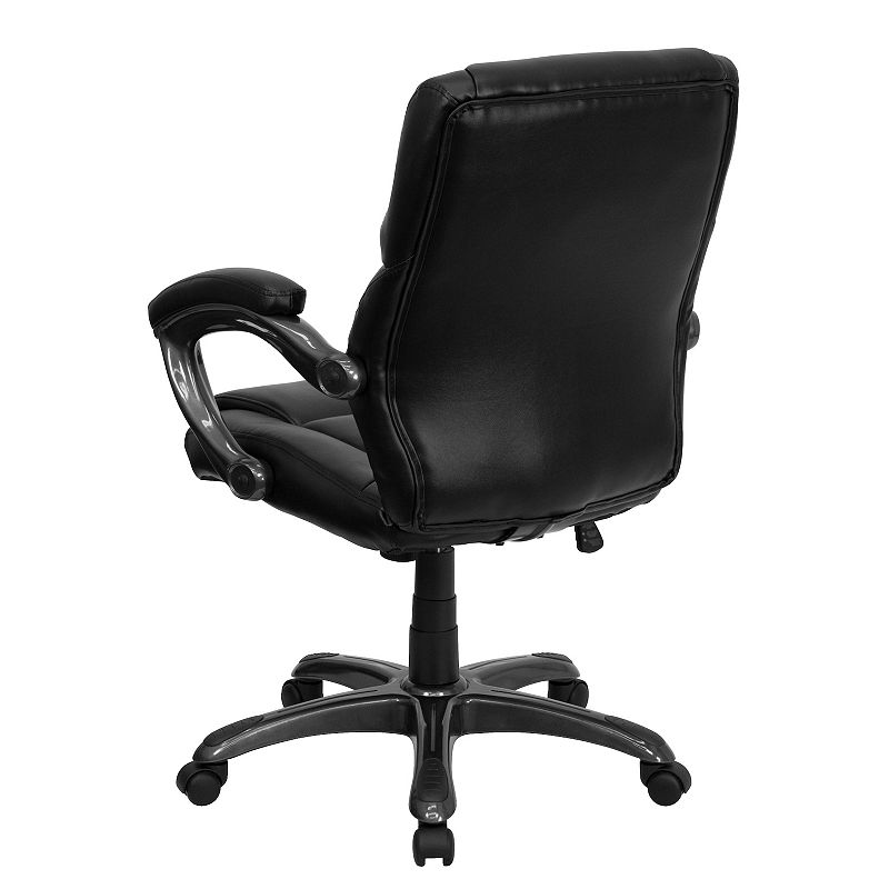 Flash Furniture Megan Mid-Back LeatherSoft Swivel Task Office Chair