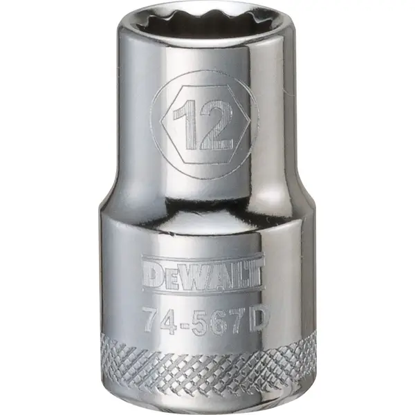 DEWALT 12 Point 1/2 Drive Socket 12 MM