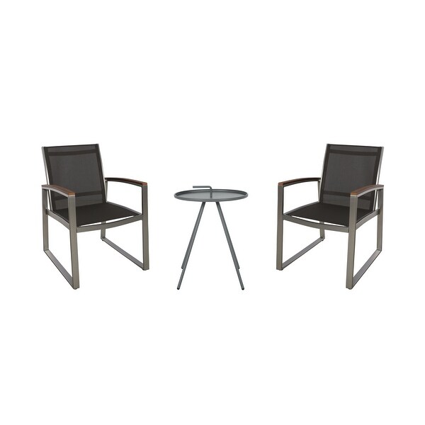 Glasgow Outdoor 2 Seater Aluminum and Mesh Chat Set by Christopher Knight Home