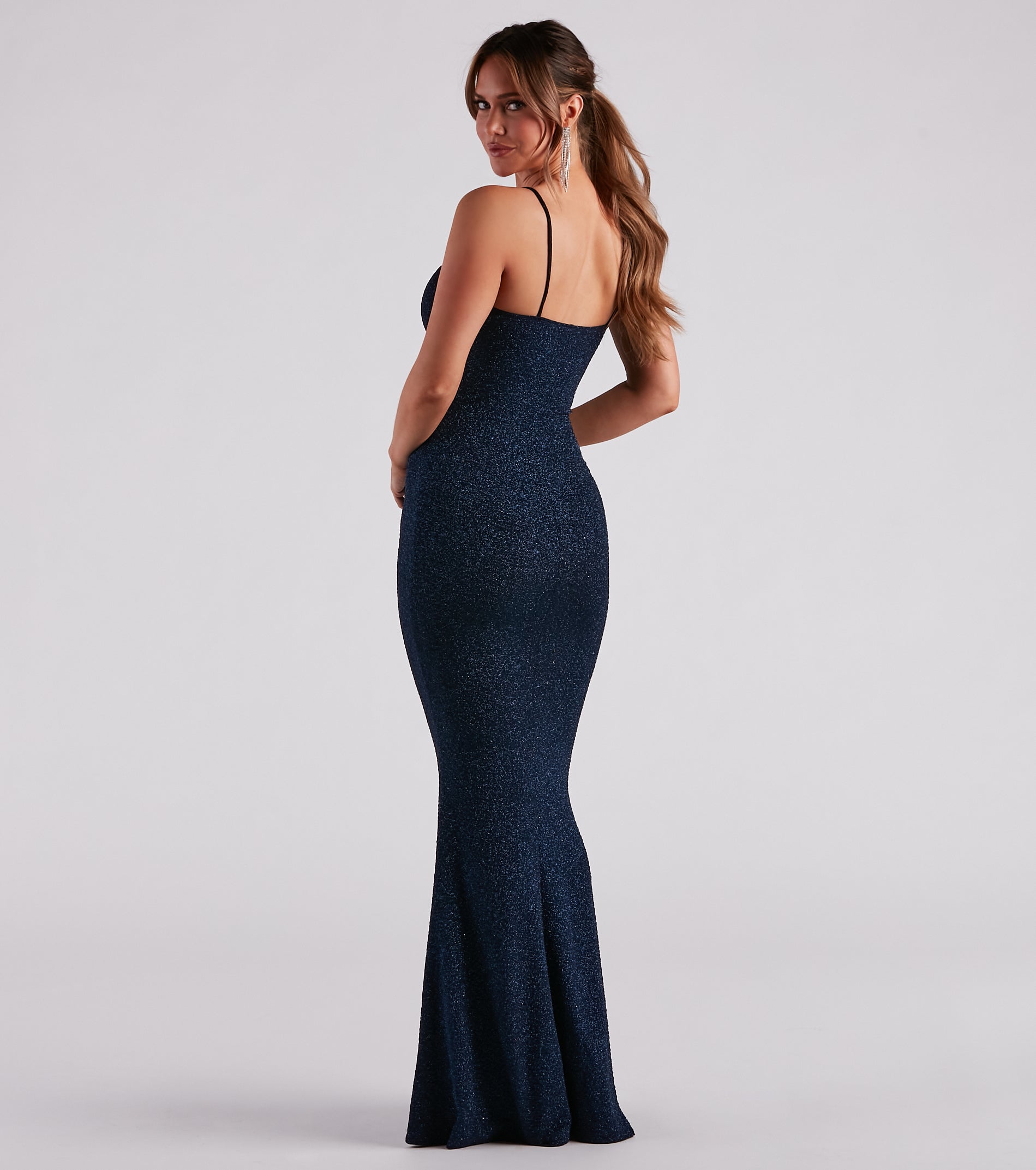 Ainsley Glittering Evening Gown