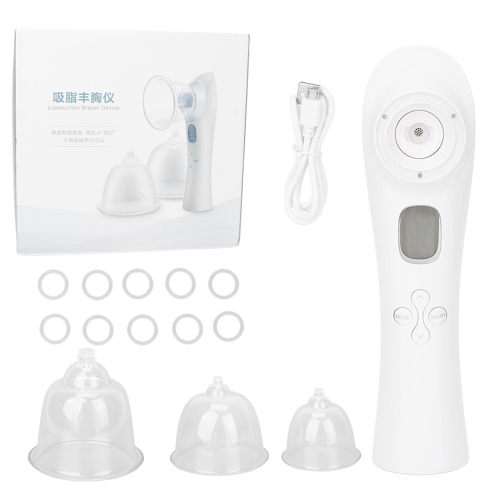 Electric Breast Massage Machine Led Lights Negative Pressure Vacuum Vibration Therapy Breast Care Device