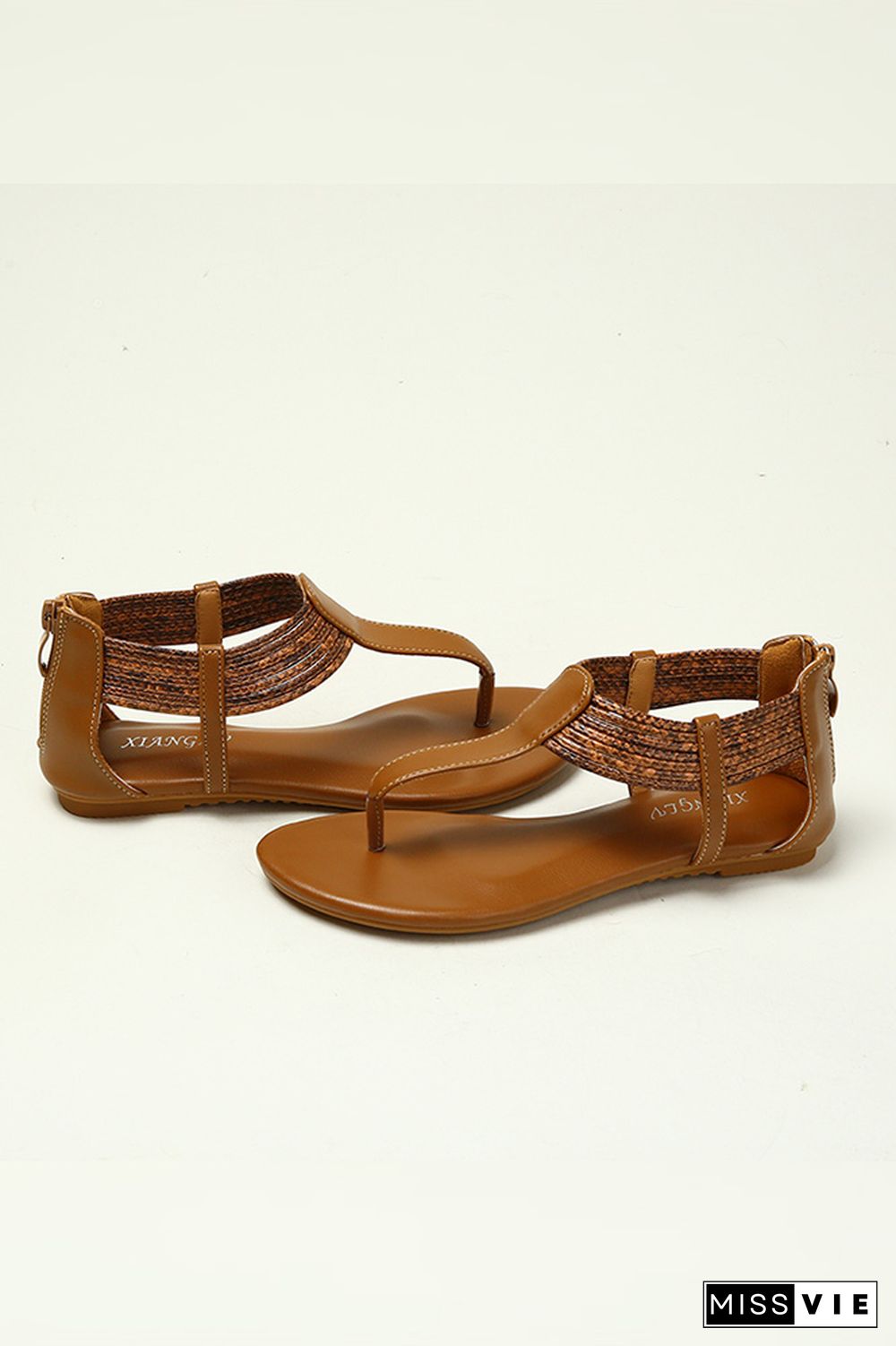 Weave Straps Flat Sandals