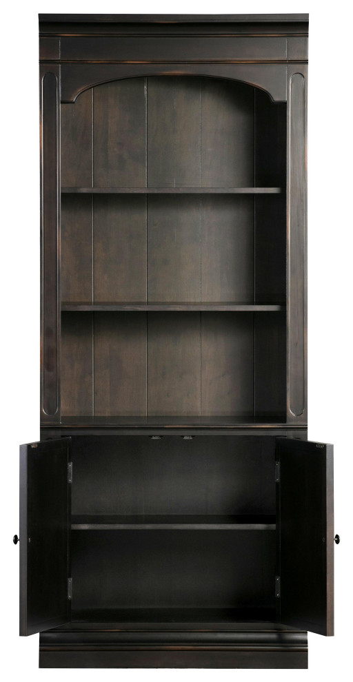 Roanoke Black Bookcase   Transitional   Bookcases   by First of a Kind USA Inc  Houzz