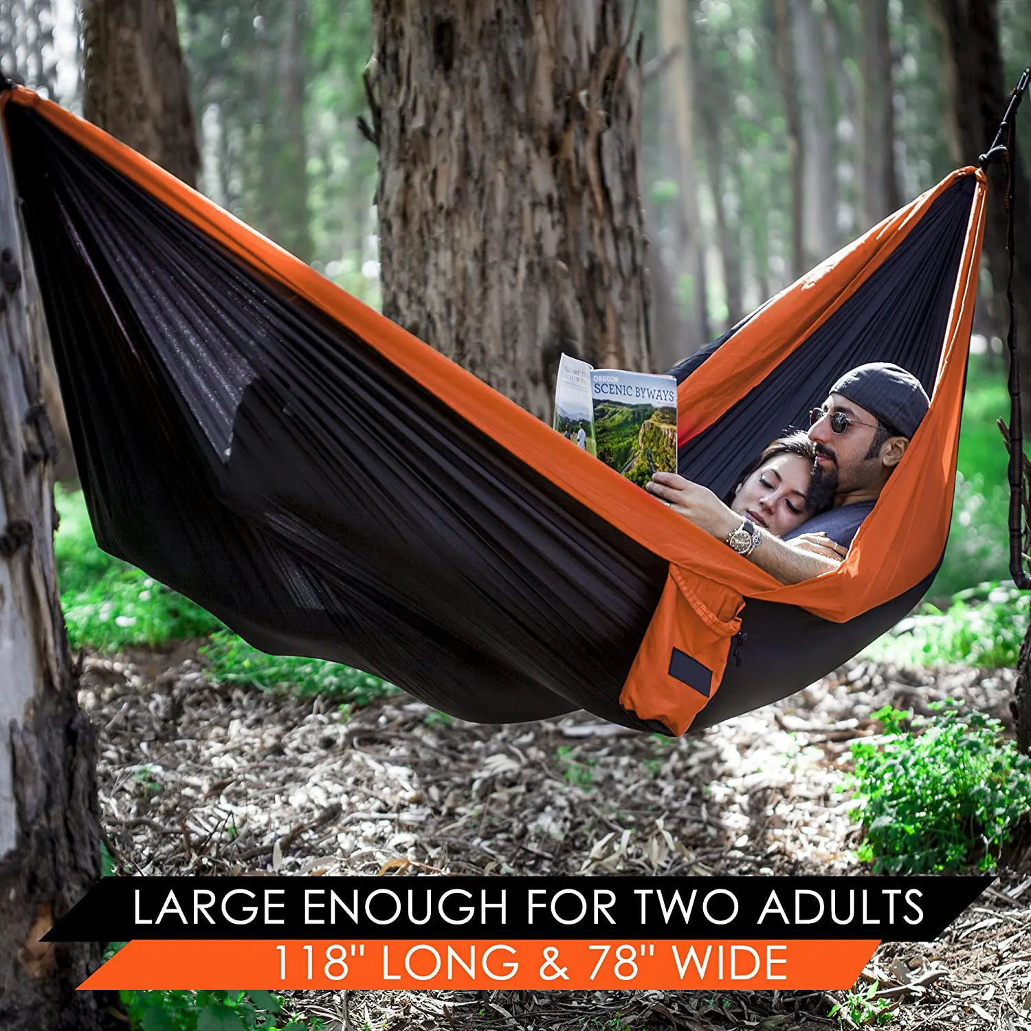 Wholesale Portable Double Waterproof Garden Hammock Outdoors Camping Parachute Cloth Nylon Swing Hammock