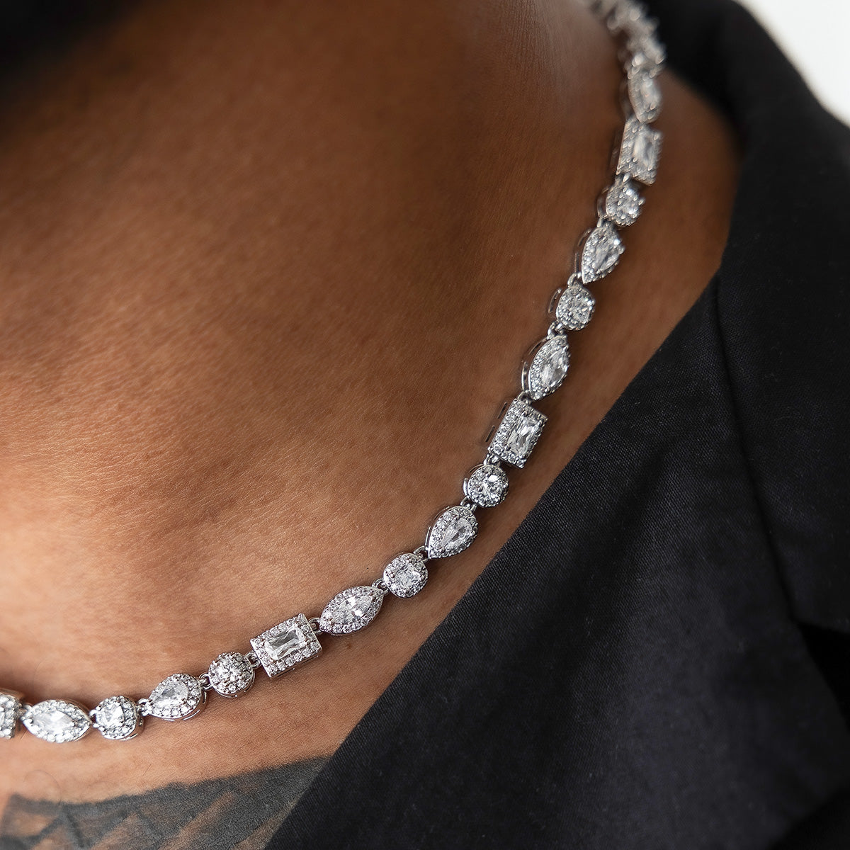 Mixed Diamond Pave Chain