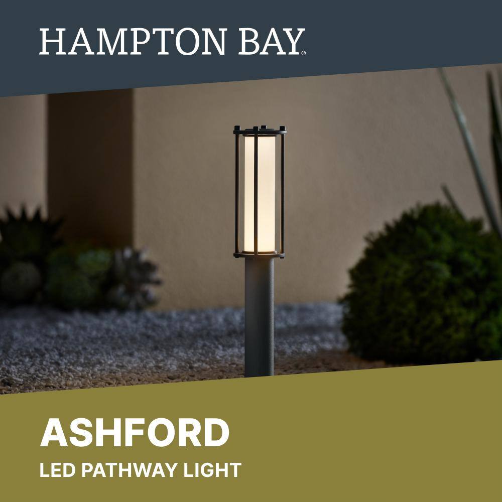 Hampton Bay Low Voltage Landscape Black Landscape Path Light with 1.4-Watt 100 lumen Integrated LED LBO-N1BL3000K6B