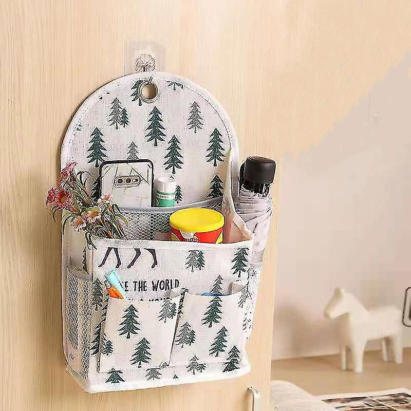 Hanging Lattice Storage Bag Dormitory Bedside Cloth Storage Bag Wall Storage Bag Small Cloth Bag