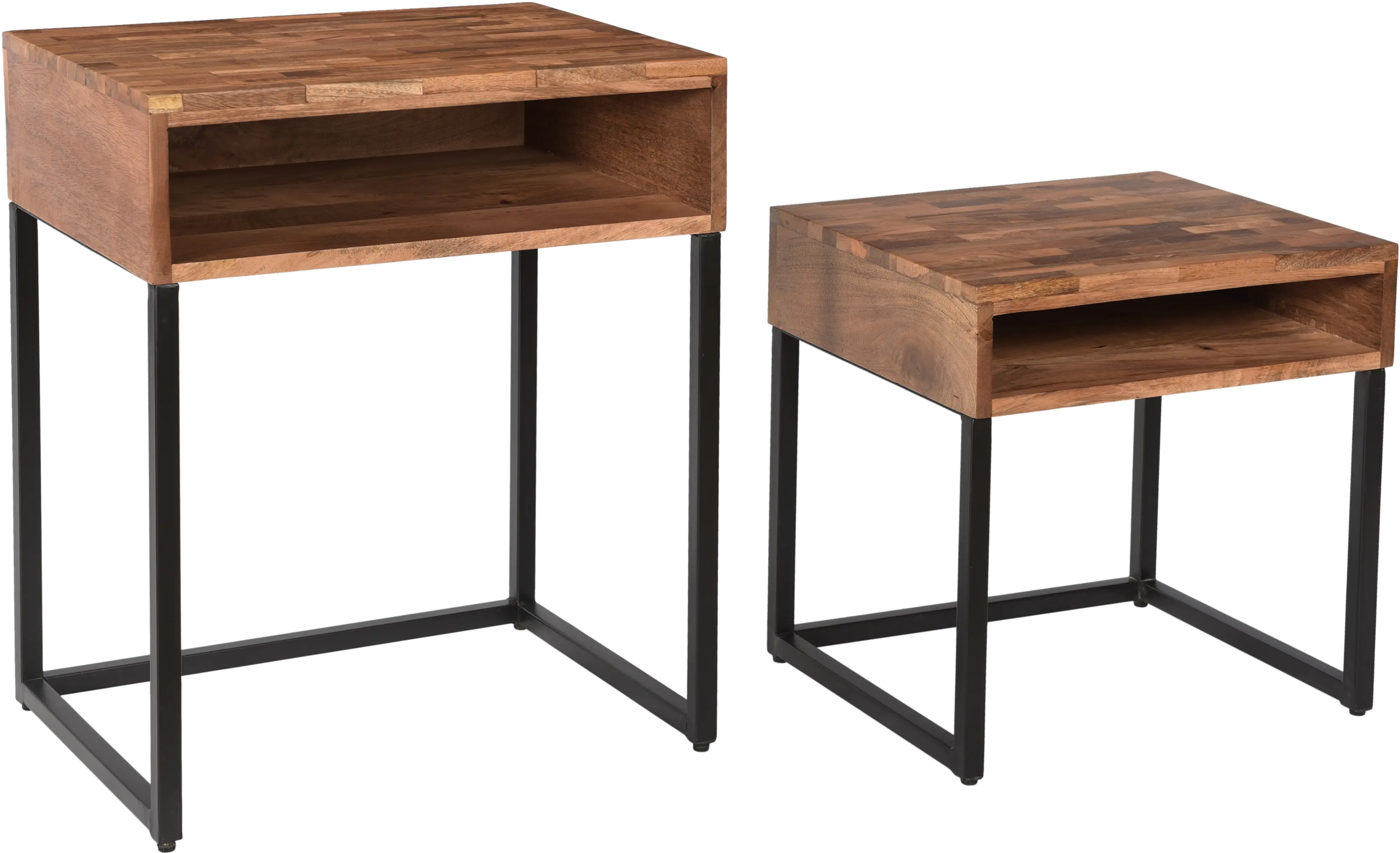 Barker Natural Wood Nesting Tables