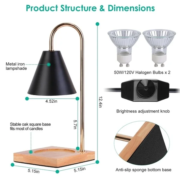 Electric Wax Melt Warmer Lamp with 2 GU10 Bulbs