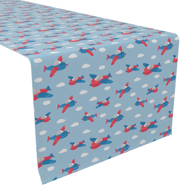 Table Runner， 100% Polyester， 14x108， Up in the Clouds