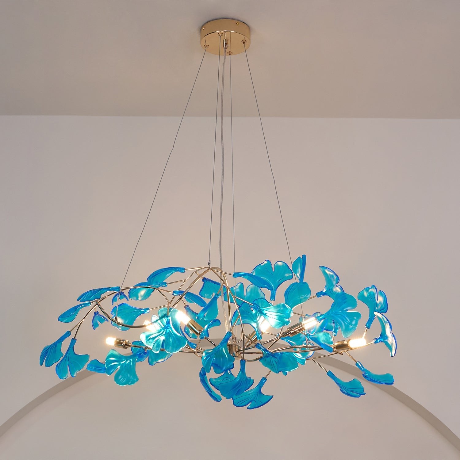 Acrylic Ginkgo Leaf Chandelier