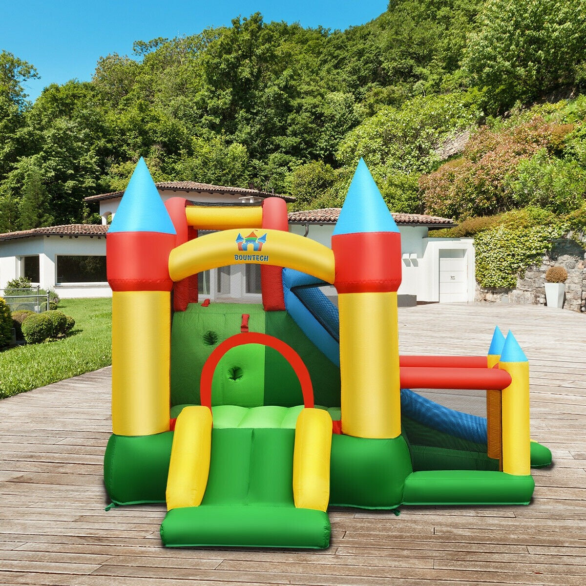 Inflatable Bounce House, 6-in-1 Jumping Castle Bouncer (with 780W Air Blower)