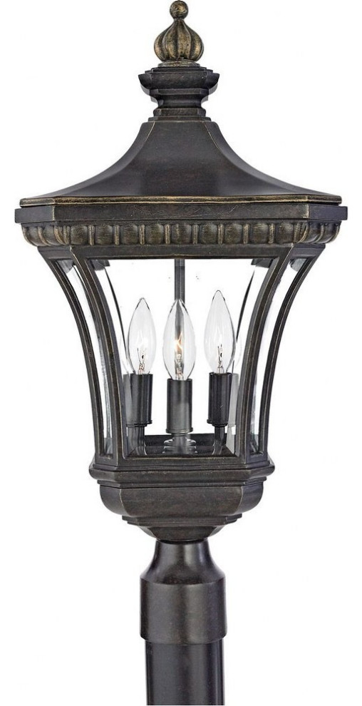 3 Light Medium Post Lantern   Outdoor   Post Lights   71 BEL 618879   Bailey   Traditional   Post Lights   by Bailey Street Home  Houzz