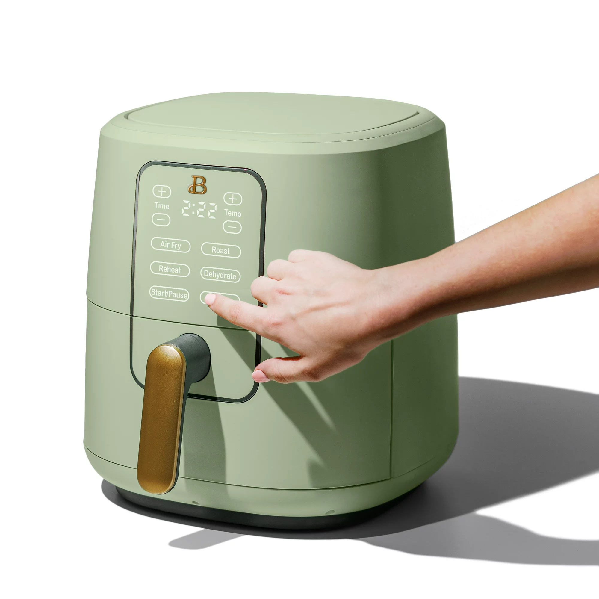 Beautiful 6 Quart Touchscreen Air Fryer， Sage Green by Drew Barrymore