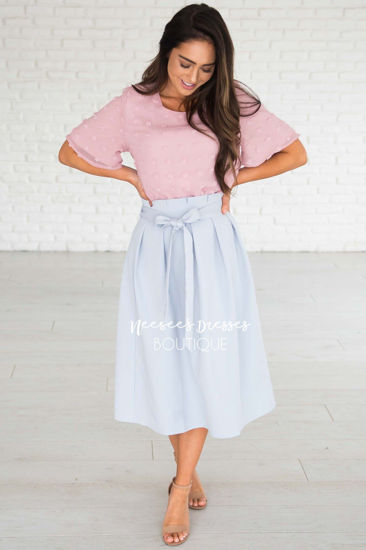 Pretty Ruffle Tie Waist Skirt