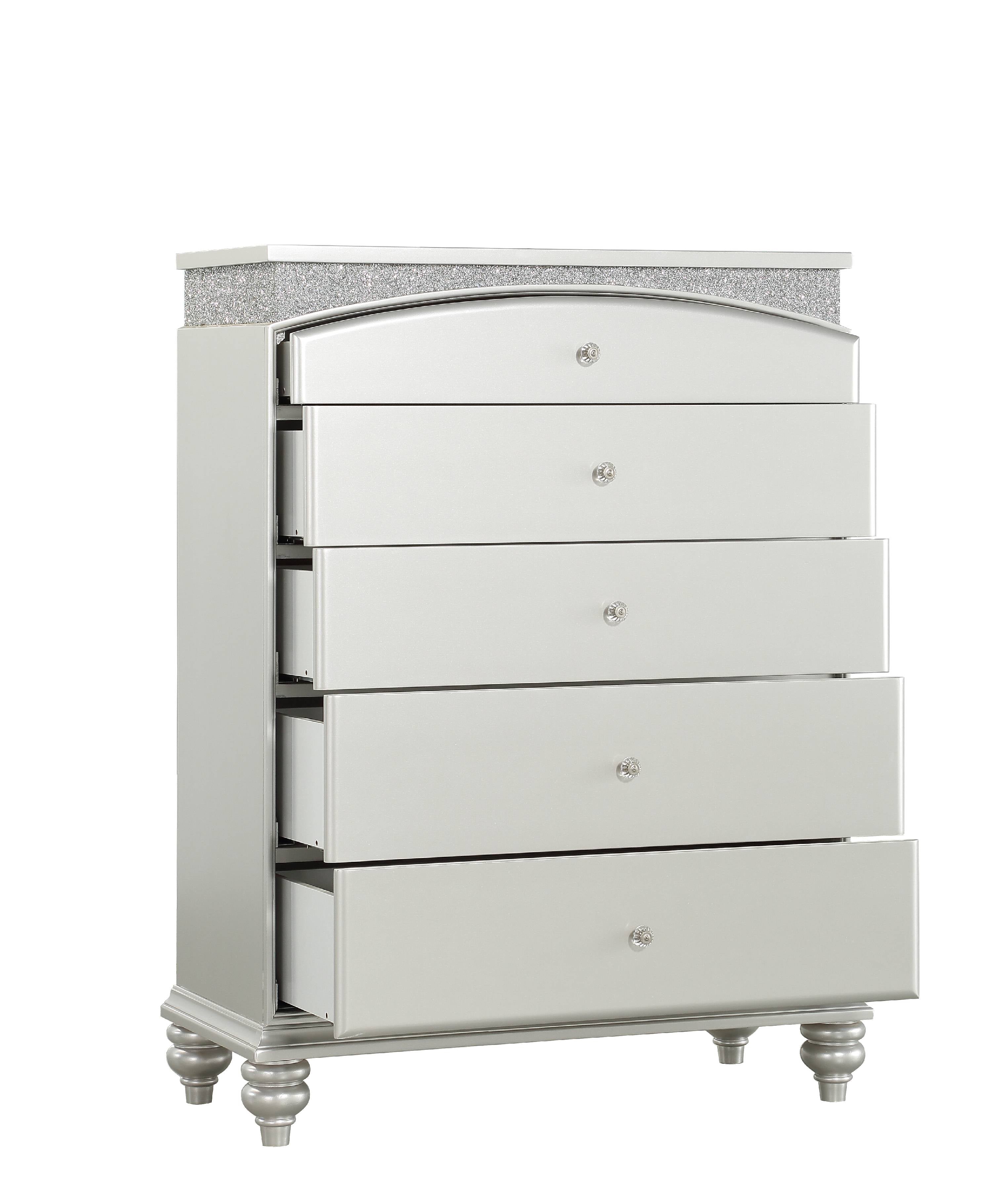 Acme Maverick Wooden Legs Storage Chest in Platinum