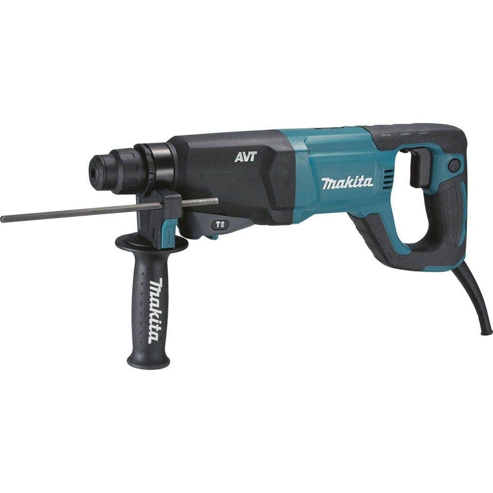 Makita 8 Amp 1 in. Corded SDS-Plus Concrete/Masonry AVT Rotary Hammer Drill with 4-1/2 in. Corded Angle Grinder with Hard Case HR2641X1