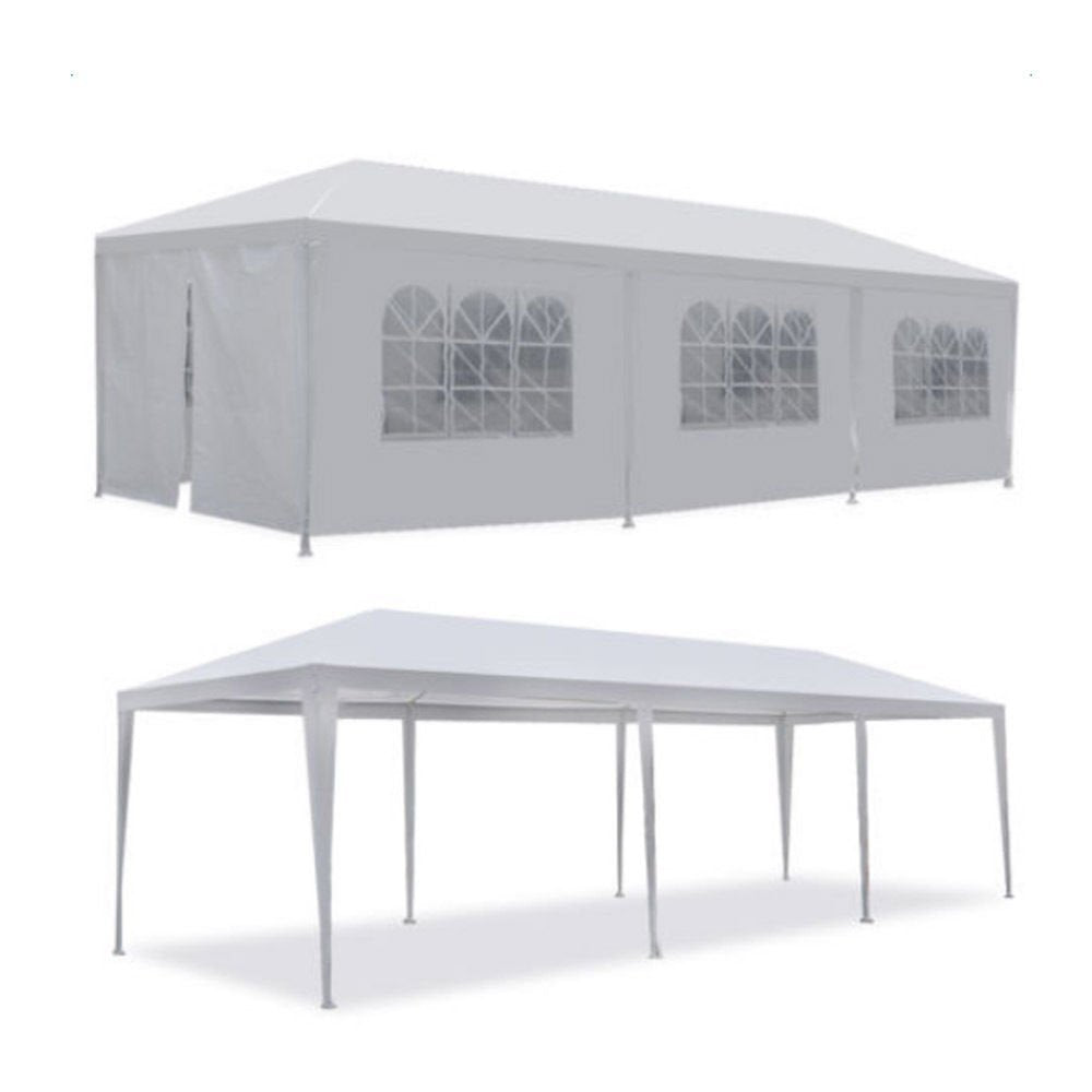 Zimtown 10'x30' canopies Outdoor White Canopy Screen Sun Shelters Houses Gazebos with 8 Sidewalls