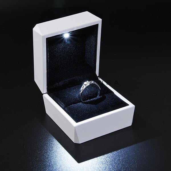 Yescom Wedding Proposal LED Light Jewelry Ring Box Single