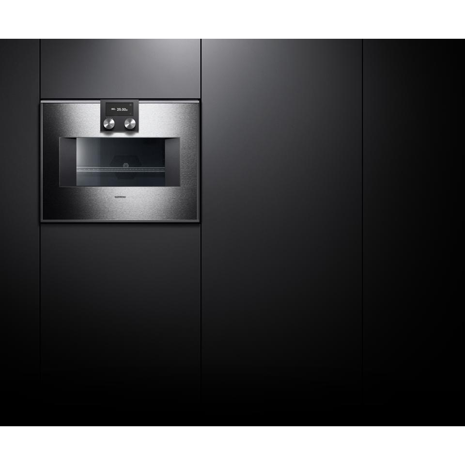 Gaggenau 24-inch, 1.3 cu.ft. Built-in Combi-Microwave Oven with Left Hinge BM 451 710