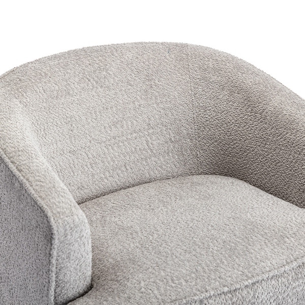 Modern Upholstered Swivel Barrel Armchair for Living Room