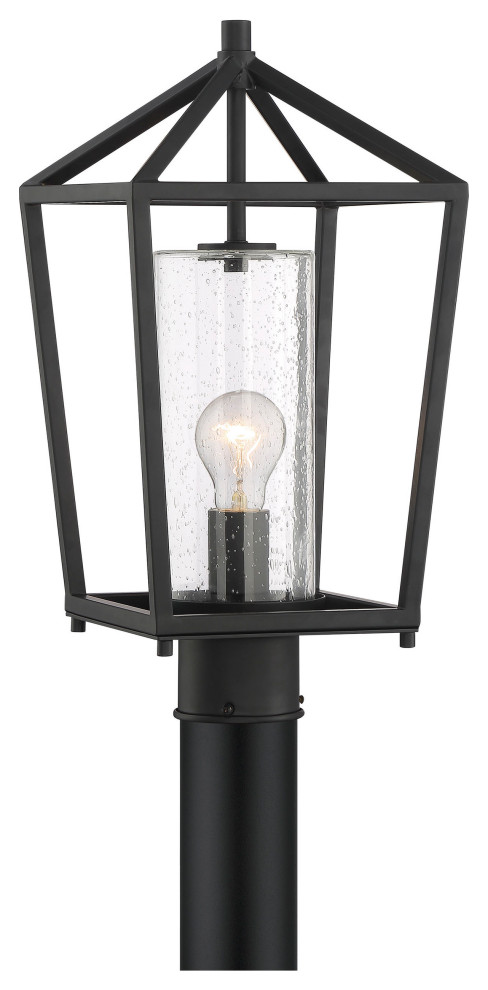 Nuvo Hopewell 1 Light Incandescent Matte Black Wall Mount   Transitional   Post Lights   by Satco Lighting  Houzz