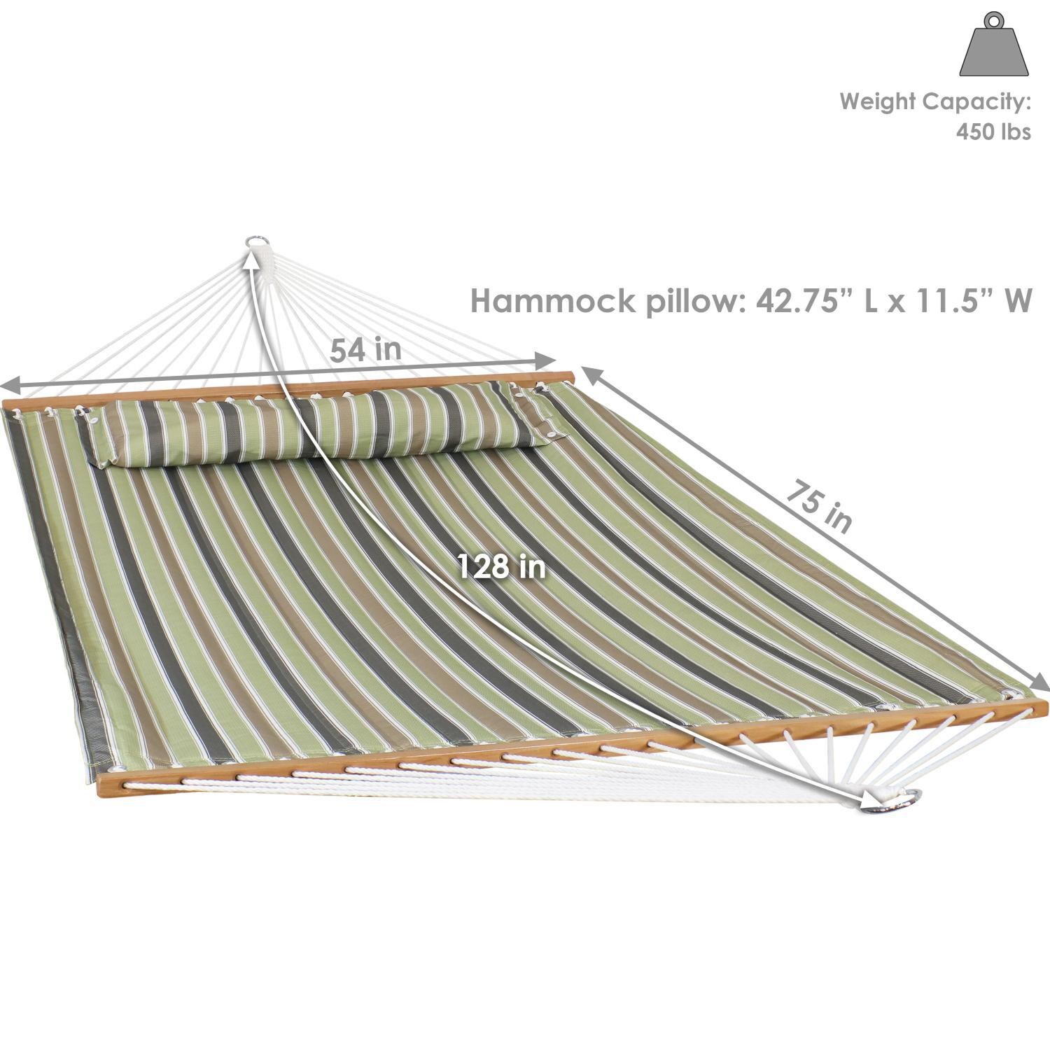 Ultimate Patio Quilted Double Hammock and Pillow