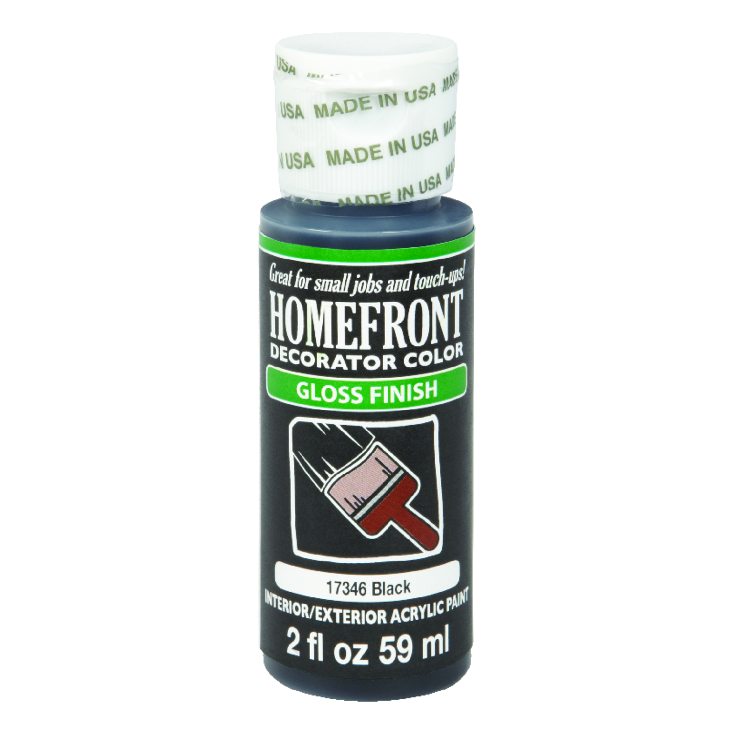 Homefront Gloss Black Hobby Paint 2 oz