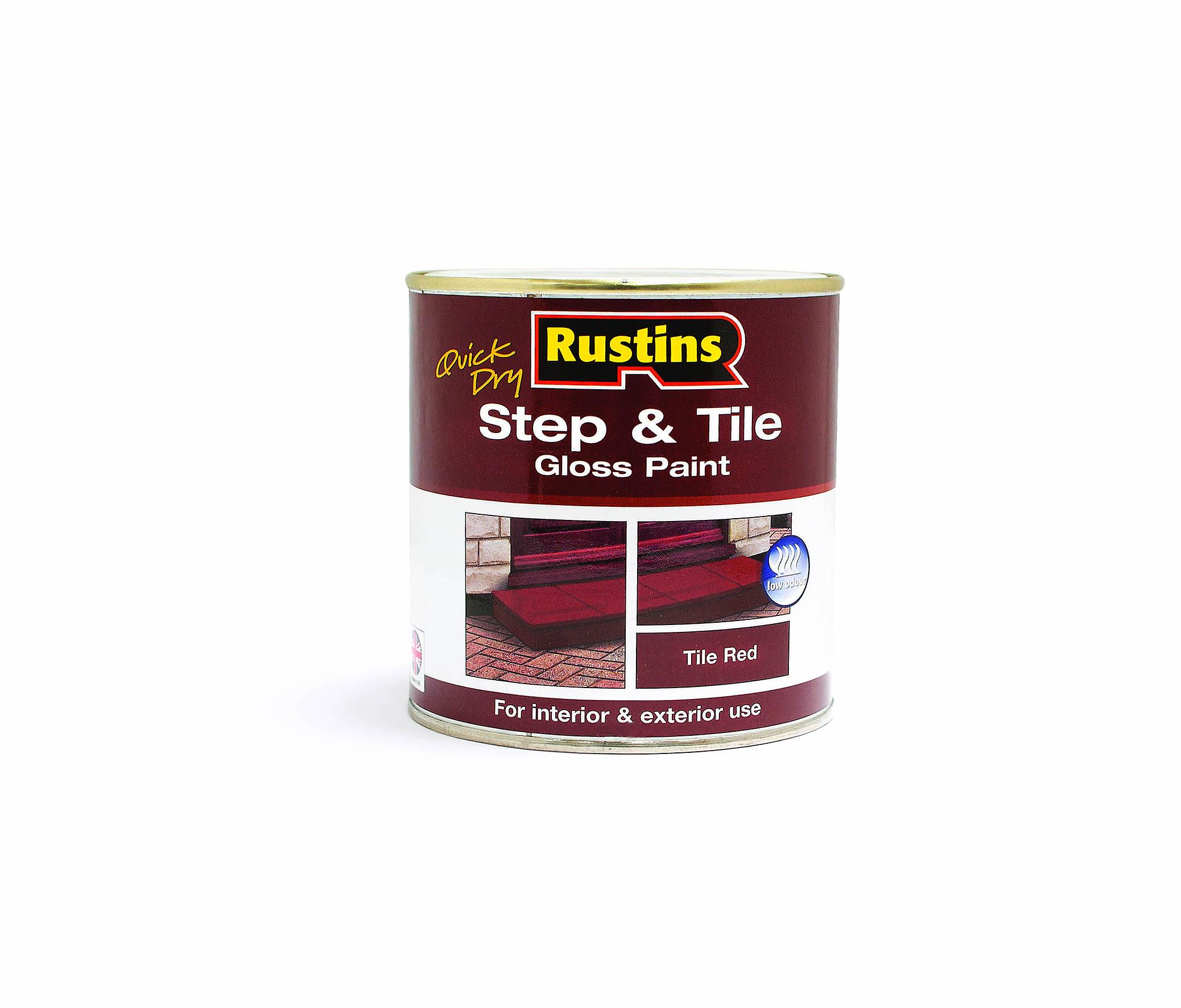 Rustins Quick Drying Step and Tile Paint Gloss 250ml  RED