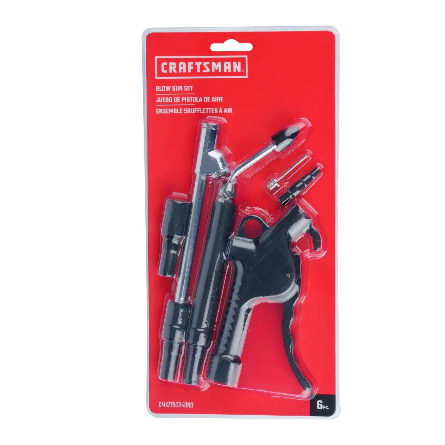 Craftsman Steel Air Blow Gun Kit 1/4 in. NPT 6 pc