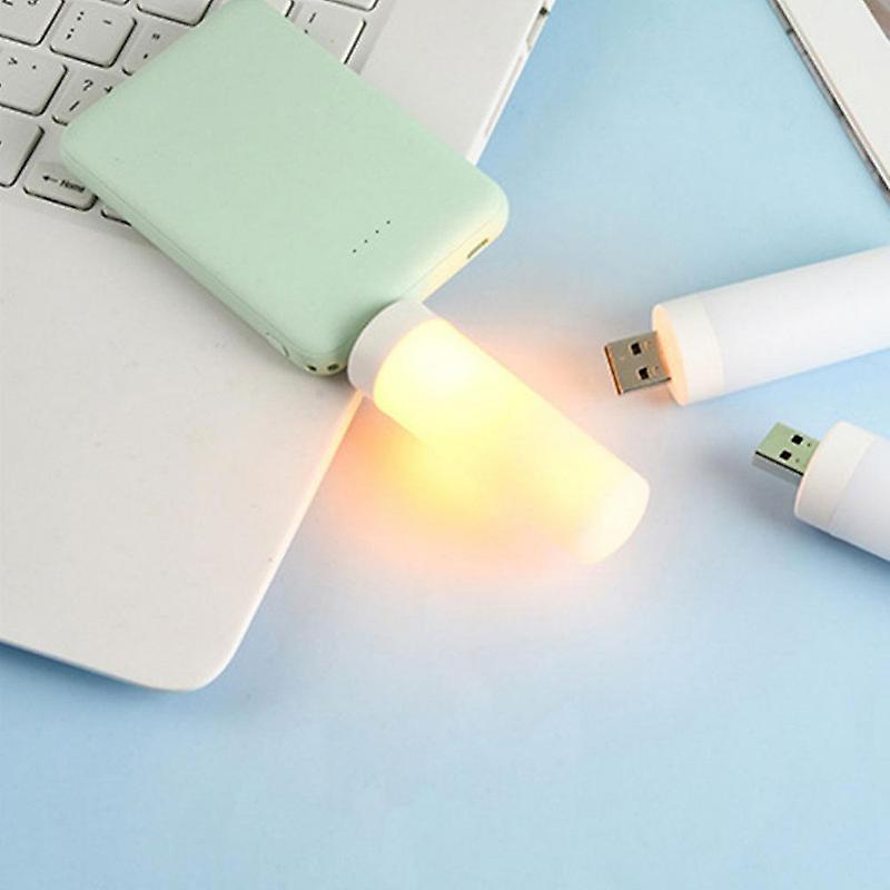 Portable Usb Flame Lamp Led Night Lights Children Bedroom Table Lamp Warm Night Lamp Home Decoration Compatible Notebook Laptop