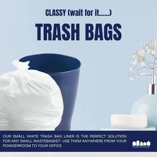 Plasticplace 4 Gal. White Low-Density Trash Bags (Case of 250) W4LDW