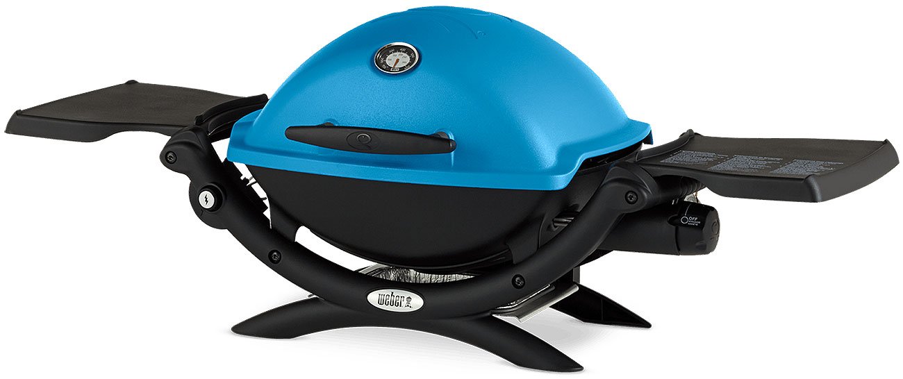 Weber Q 1200 Blue Portable Liquid Propane Gas Grill