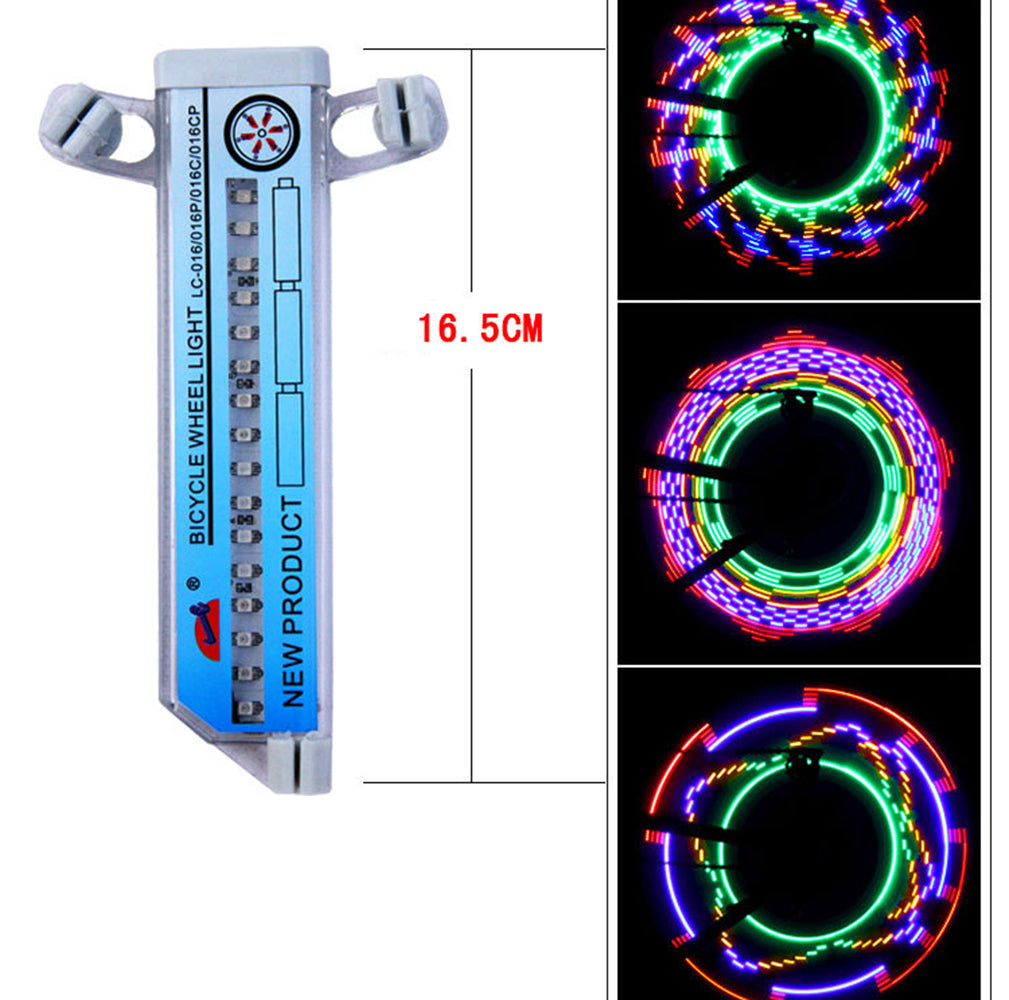 AGPtek Colorful Rainbow 32 LEDs Wheel Signal Lights Lamp With 30 Kinds of Flower Patterns For Cycling Bikes