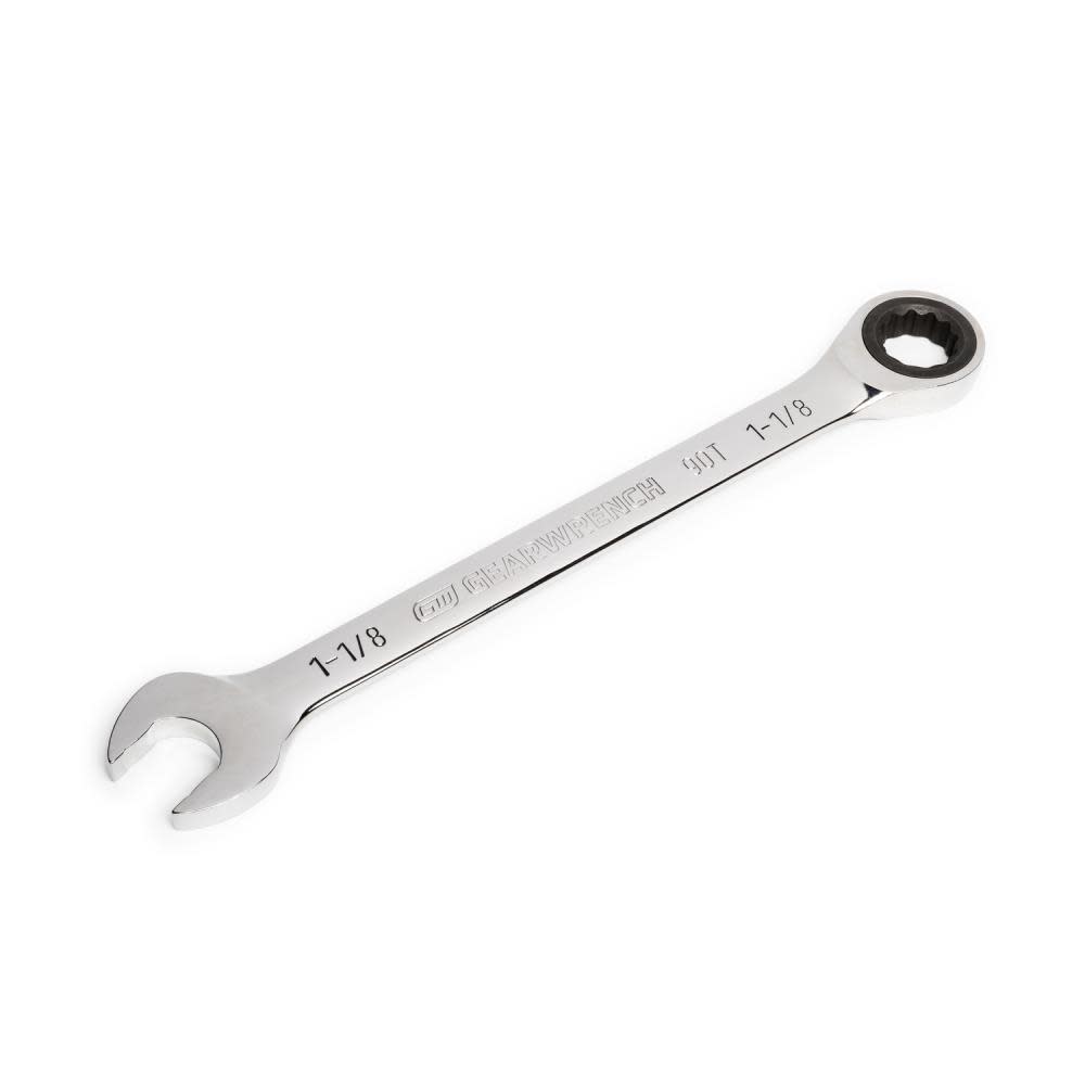 1-1/8 90T 12 Point Ratcheting Combination Wrench ;