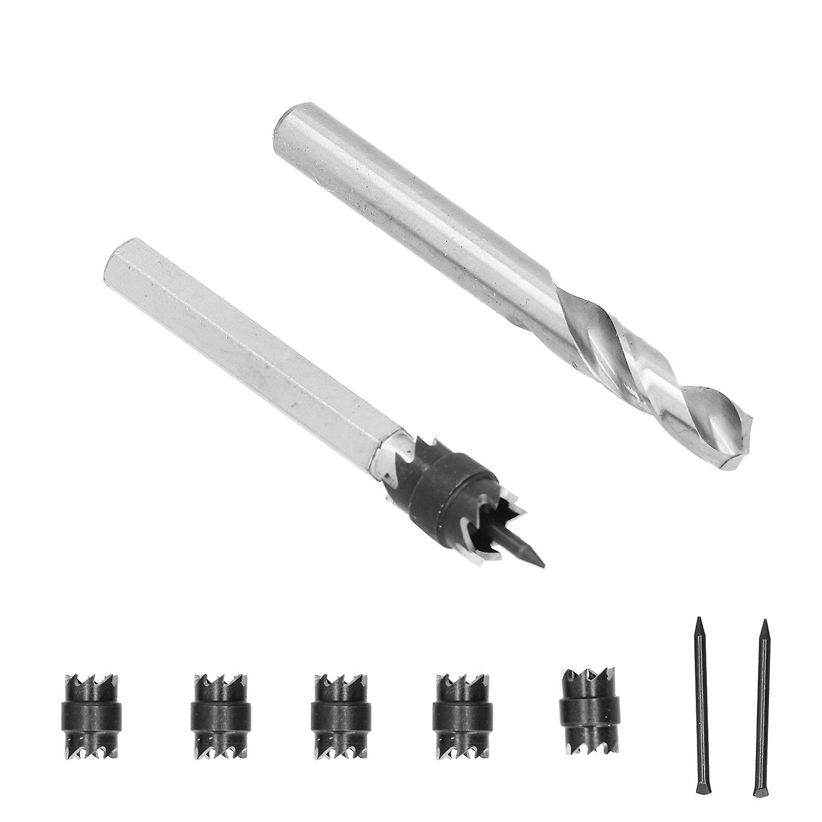 9pcs Spot Weld Cutter 3/8in Drill Bit Double Sided Metal Remover Cutting Tool Set Kit