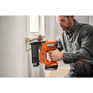 RIDGID 18V Brushless Cordless 18-Gauge 2-18 in. Brad Nailer with (2) MAX Output 2.0 Ah Batteries R09891B-AC840020PN