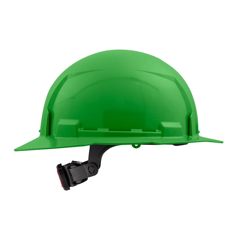 Milwaukee Green Full Brim Hard Hat with 6pt Ratcheting Suspension Type 1 Class E 48-73-1127 from Milwaukee