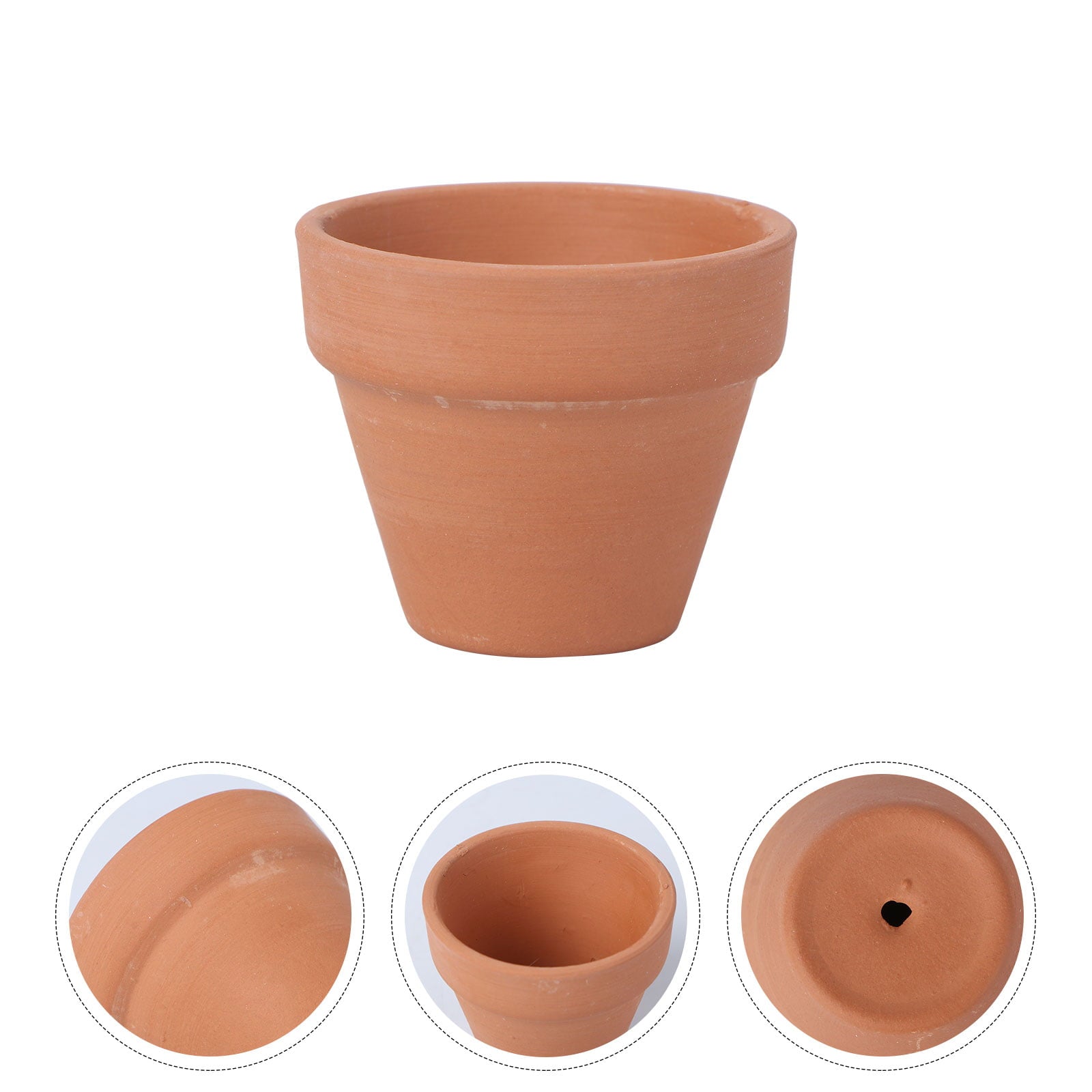 BESTONZON 10Pcs 4.5x4cm Small Mini Terracotta Pot Clay Ceramic Pottery Planter Cactus Flower Pots Succulent Nursery Pots Great for Plants Crafts Wedding Favor