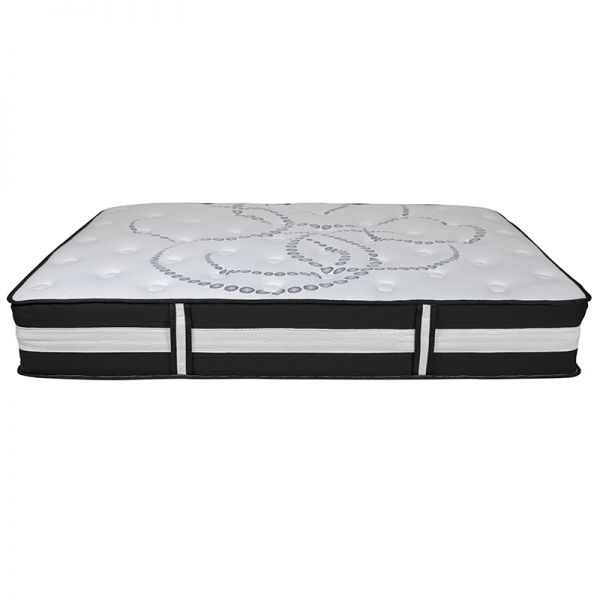 Capri Comfortable Sleep 12 Inch CertiPUR-US Certified Hybrid Pocket Spring Mattress， Queen Mattress in a Box