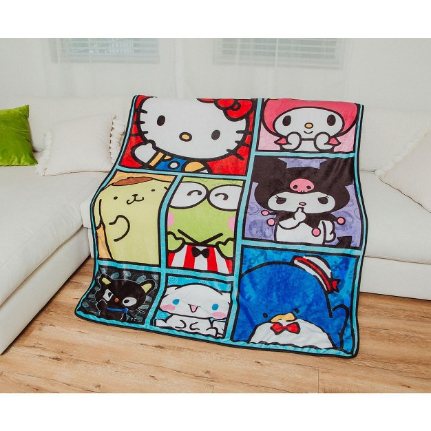 Surreal Entertainment Sanrio Hello Kitty And Friends Oversized Fleece Throw Blanket 54 X 72 Inches