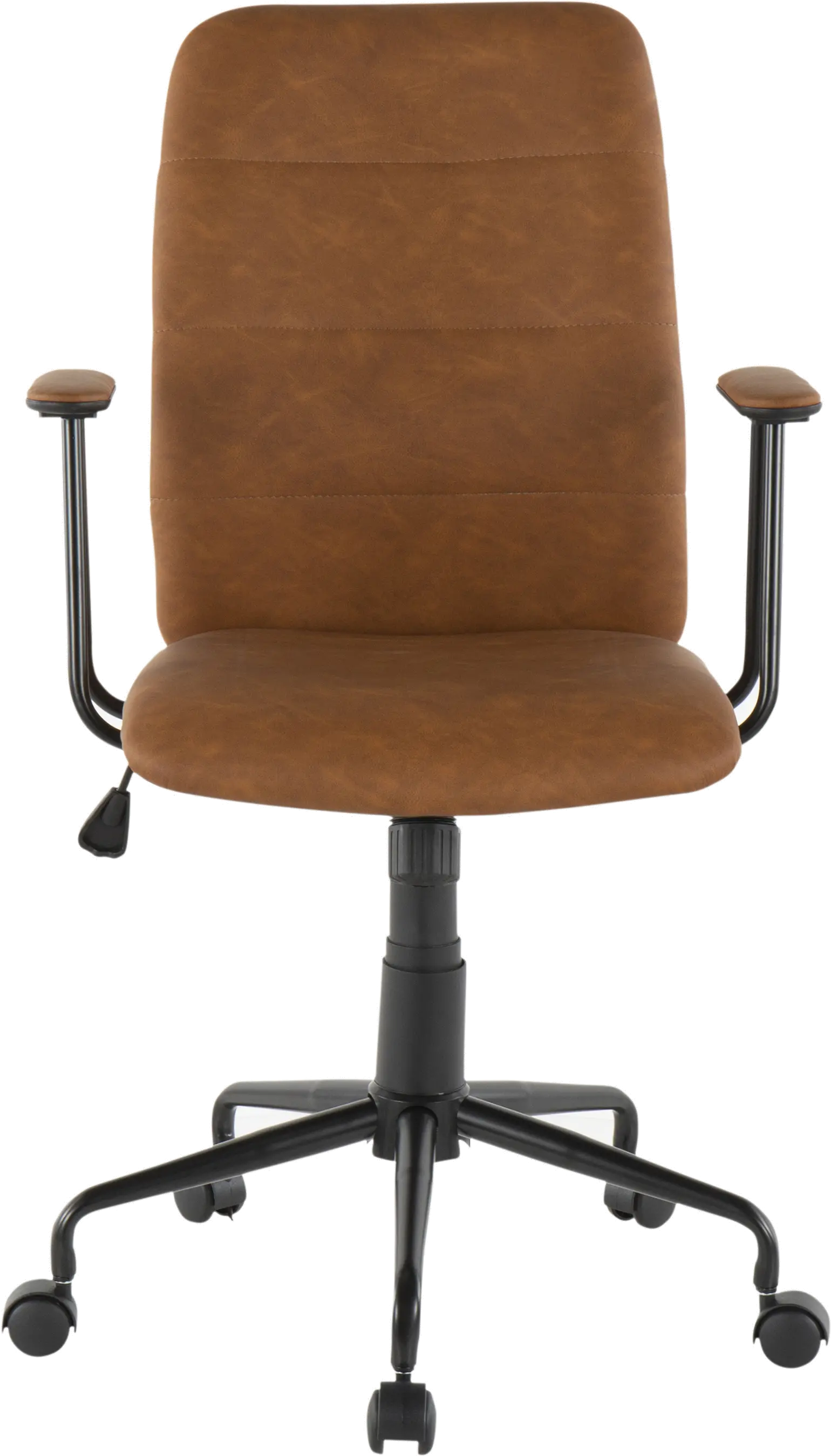 Brown Faux Leather Contemporary Office Chair - Fredrick