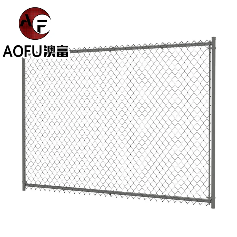 6 Foot 8 Foot High Industry Hot Dip Galvanized Chain Link Fence Poultry Fence Metal Chain Link Iron Wire Mesh