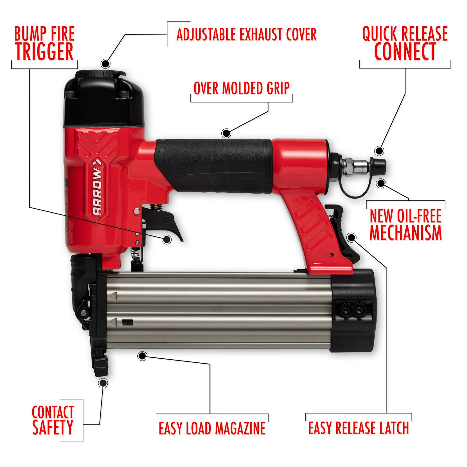 Arrow PT18G 18 Gauge Oil-Free Pneumatic Brad Nail Gun